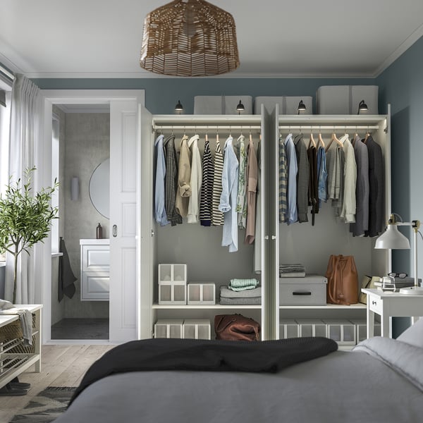 PAX / GULLABERG wardrobe combination, white/white, 200x60x201 cm