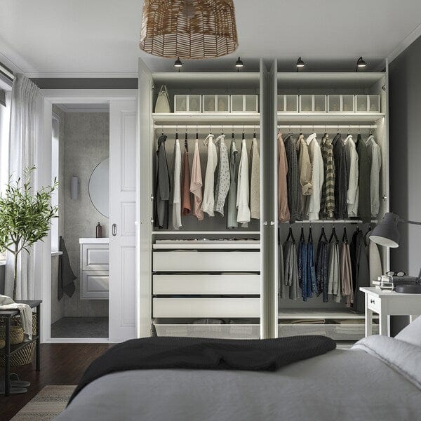 Ikea PAX / GULLABERG - Wardrobe combination, white/white,200x60x236 cm