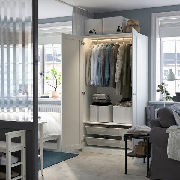 PAX / GULLABERG - Wardrobe combination, white/white,100x60x201 cm