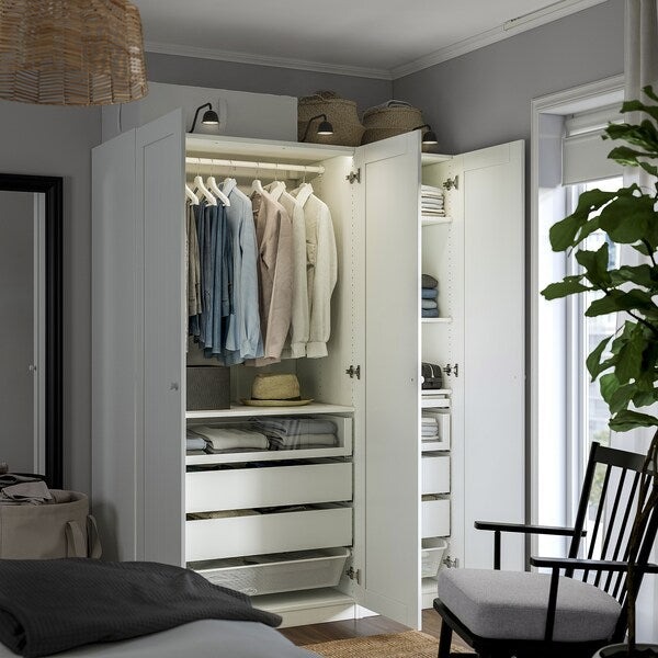 PAX / GULLABERG - Wardrobe combination, white/white,150x60x201 cm