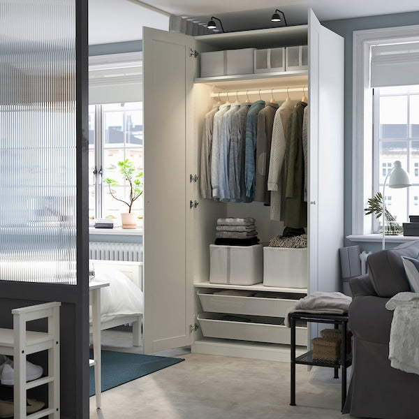 PAX / GULLABERG - Wardrobe combination, white/white,100x60x236 cm