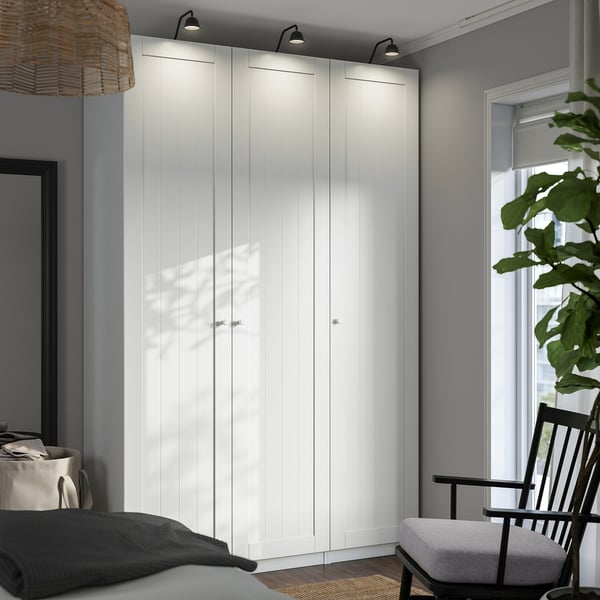 PAX / GULLABERG wardrobe combination, white/white, 150x60x236 cm