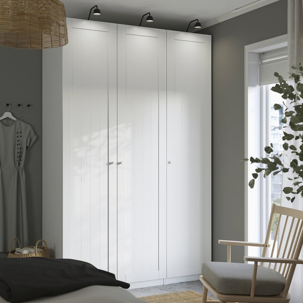 PAX / GULLABERG wardrobe combination, white/white, 150x60x236 cm