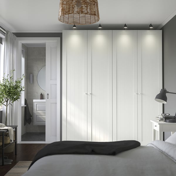 PAX / GULLABERG wardrobe combination, white/white, 200x60x236 cm