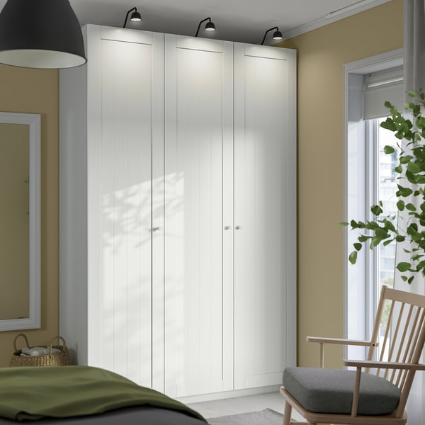 PAX / GULLABERG wardrobe combination, white/white, 150x60x236 cm