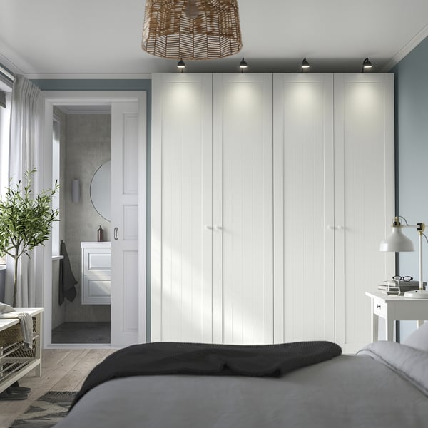 PAX / GULLABERG wardrobe combination, white/white, 200x60x236 cm