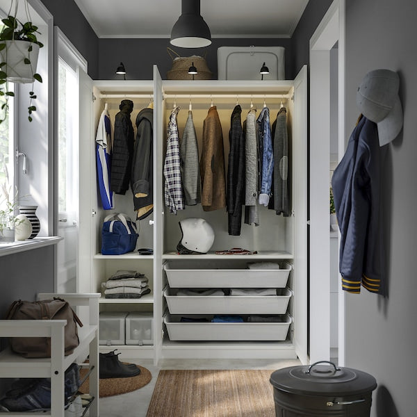 PAX / GULLABERG - Wardrobe combination, white/white,150x60x201 cm