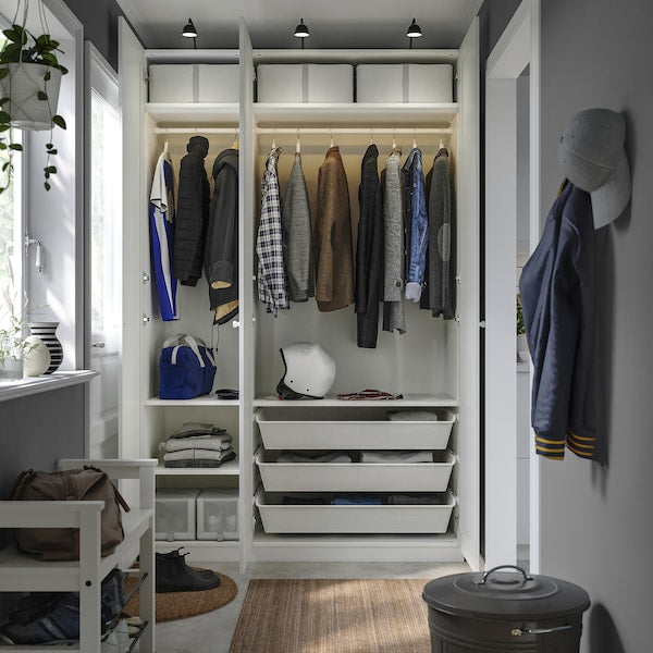 PAX / GULLABERG - Wardrobe combination, white/white,150x60x236 cm