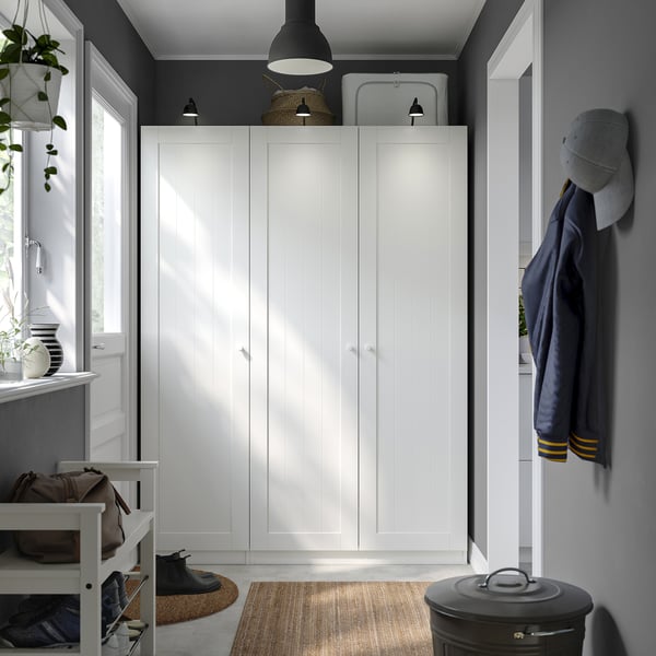 PAX / GULLABERG wardrobe combination, white/white, 150x60x201 cm
