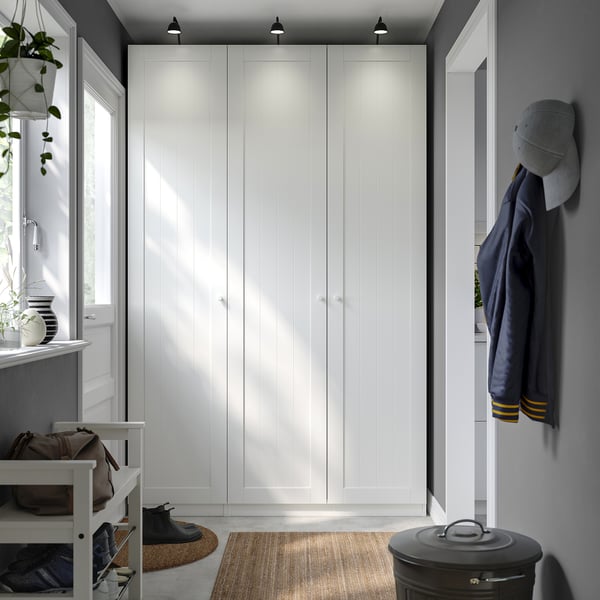 PAX / GULLABERG wardrobe combination, white/white, 150x60x236 cm