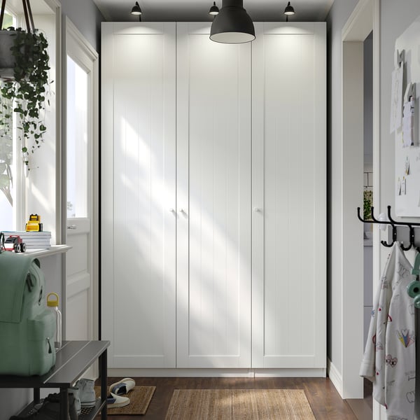 PAX / GULLABERG wardrobe combination, white/white, 150x60x236 cm
