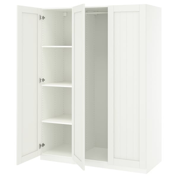PAX / GULLABERG wardrobe combination, white/white, 150x60x201 cm