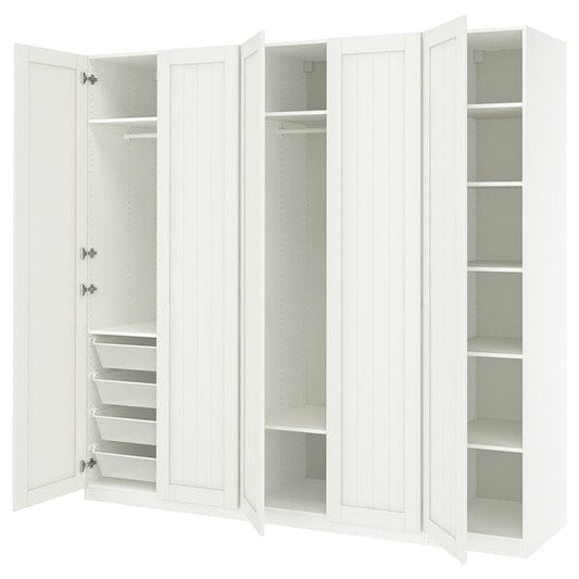 Ikea PAX / GULLABERG - Wardrobe combination, white/white,250x60x236 cm