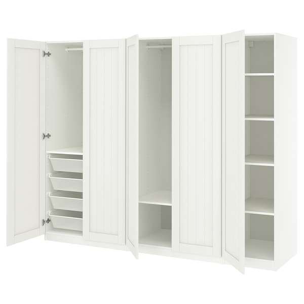 PAX / GULLABERG - Wardrobe combination, white/white,250x60x201 cm