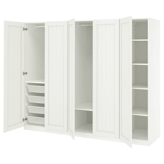 Ikea PAX / GULLABERG - Wardrobe combination, white/white,250x60x201 cm