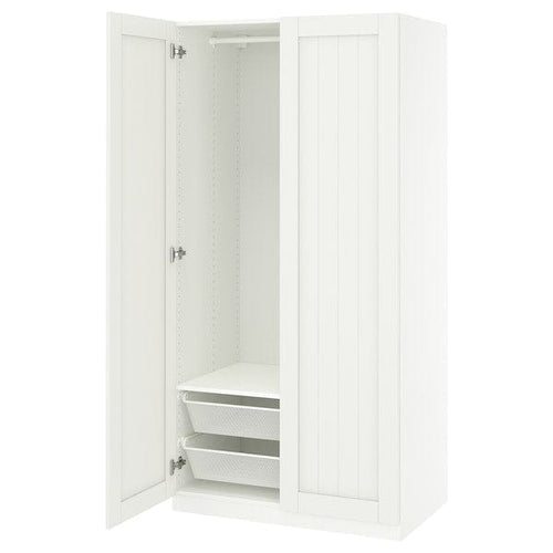 PAX / GULLABERG wardrobe combination, white/white, 100x60x201 cm