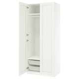 PAX / GULLABERG wardrobe combination, white/white, 100x60x236 cm