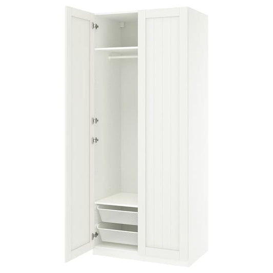 Ikea PAX / GULLABERG - Wardrobe combination, white/white,100x60x236 cm