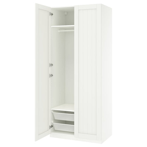 PAX / GULLABERG - Wardrobe combination, white/white,100x60x236 cm