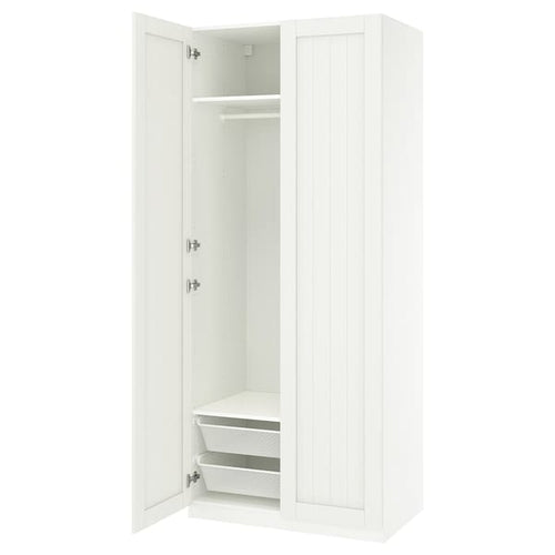 PAX / GULLABERG wardrobe combination, white/white, 100x60x236 cm