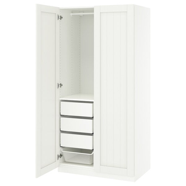 PAX / GULLABERG - Wardrobe combination, white/white,100x60x201 cm