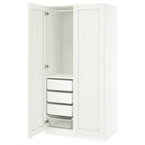 PAX / GULLABERG wardrobe combination, white/white, 100x60x201 cm