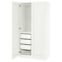 PAX / GULLABERG wardrobe combination, white/white, 100x60x201 cm