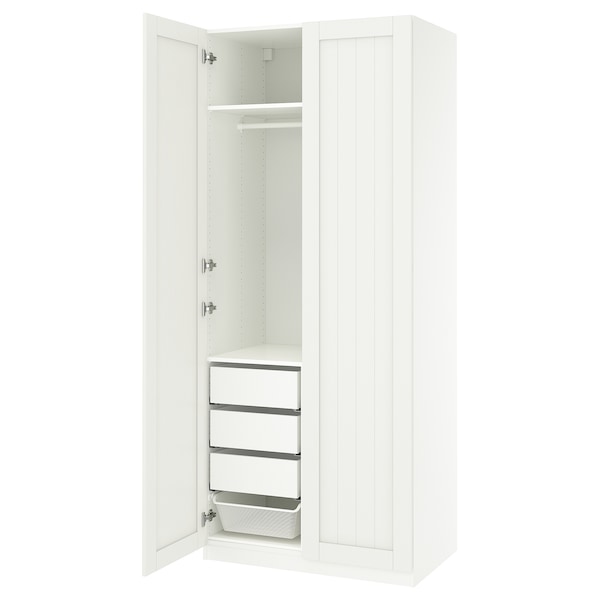 PAX / GULLABERG - Wardrobe combination, white/white,100x60x236 cm