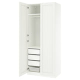 PAX / GULLABERG wardrobe combination, white/white, 100x60x236 cm