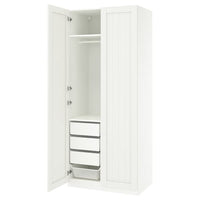 PAX / GULLABERG wardrobe combination, white/white, 100x60x236 cm