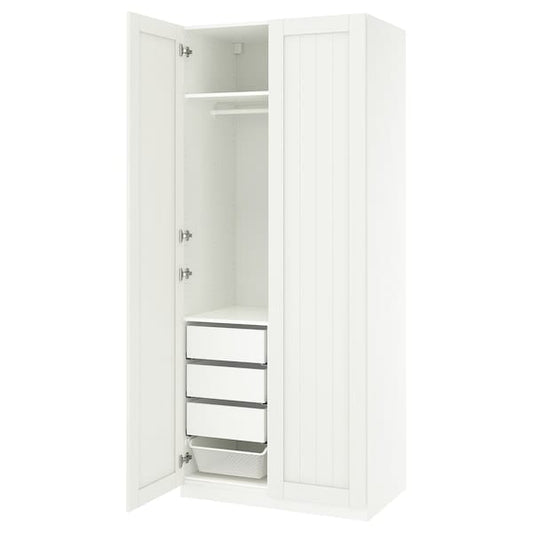 Ikea PAX / GULLABERG - Wardrobe combination, white/white,100x60x236 cm