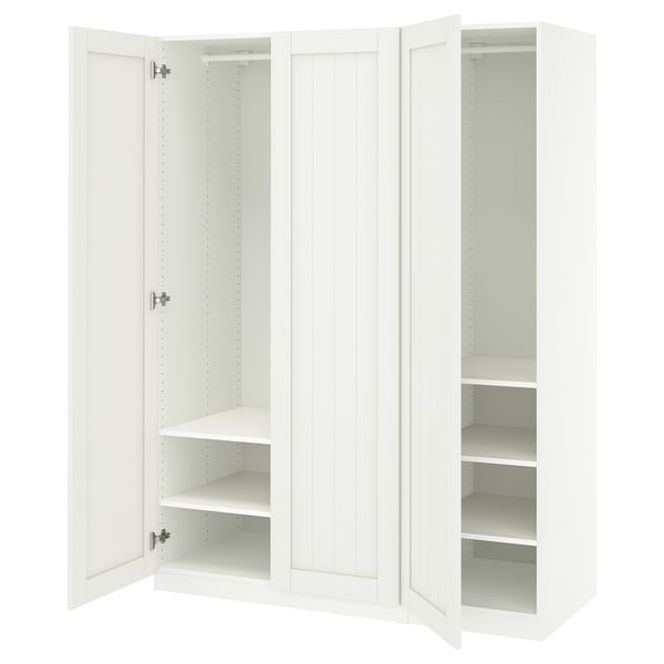 PAX / GULLABERG wardrobe combination, white/white, 150x60x201 cm