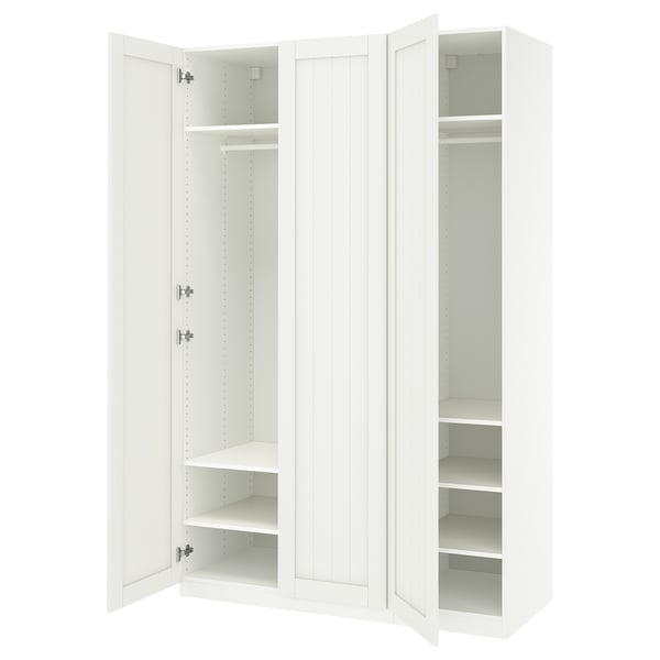PAX / GULLABERG wardrobe combination, white/white, 150x60x236 cm