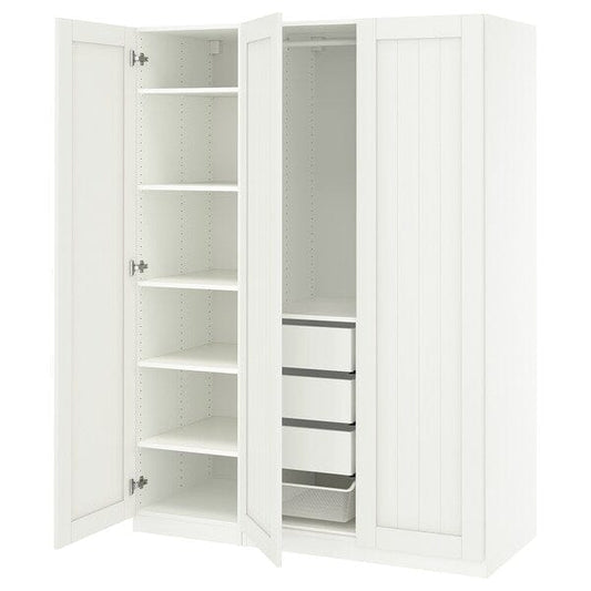 Ikea PAX / GULLABERG - Wardrobe combination, white/white,150x60x201 cm