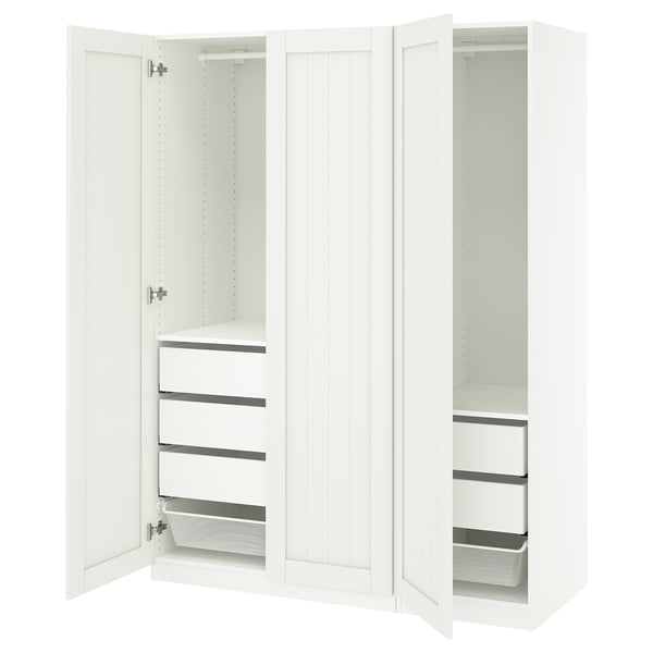 PAX / GULLABERG - Wardrobe combination, white/white,150x60x201 cm