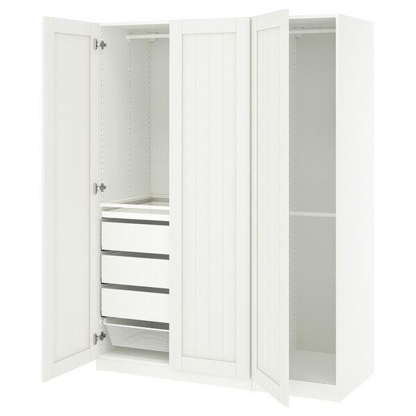 PAX / GULLABERG - Wardrobe combination, white/white,150x60x201 cm