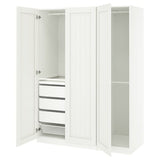 PAX / GULLABERG wardrobe combination, white/white, 150x60x201 cm
