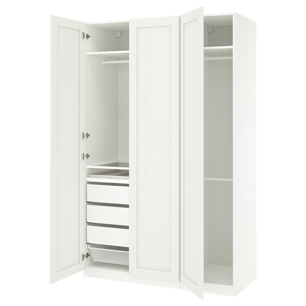 PAX / GULLABERG wardrobe combination, white/white, 150x60x236 cm