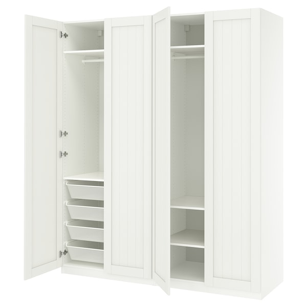 PAX / GULLABERG - Wardrobe combination, white/white,200x60x236 cm