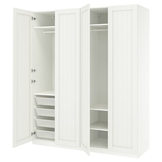 Ikea PAX / GULLABERG - Wardrobe combination, white/white,200x60x236 cm