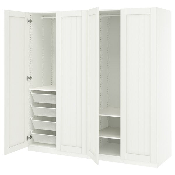 PAX / GULLABERG - Wardrobe combination, white/white,200x60x201 cm