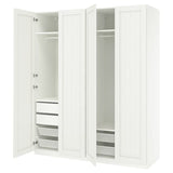 PAX / GULLABERG wardrobe combination, white/white, 200x60x236 cm