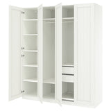 PAX / GULLABERG wardrobe combination, white/white, 200x60x236 cm