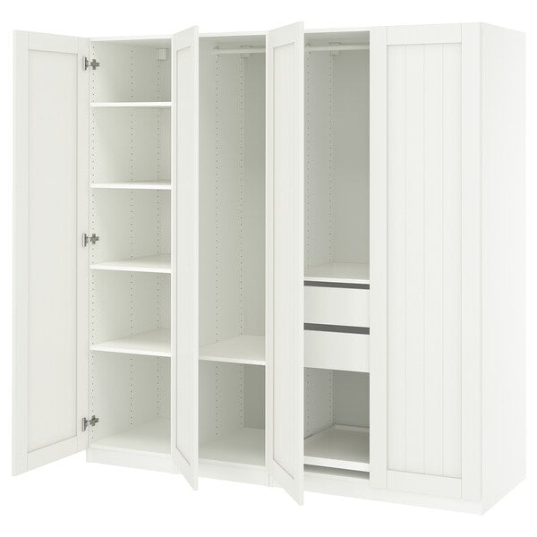 PAX / GULLABERG - Wardrobe combination, white/white,200x60x201 cm