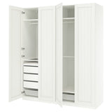 PAX / GULLABERG wardrobe combination, white/white, 200x60x236 cm