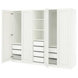 PAX / GULLABERG wardrobe combination, white/white, 250x60x201 cm