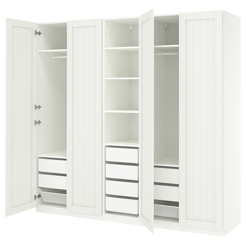 PAX / GULLABERG - Wardrobe combination, white/white,250x60x236 cm