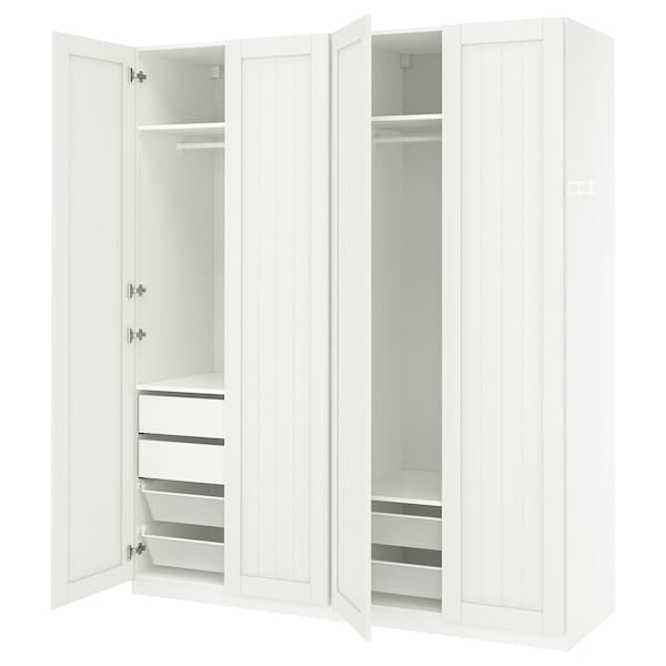 Ikea PAX / GULLABERG - Wardrobe combination, white/white,200x60x236 cm