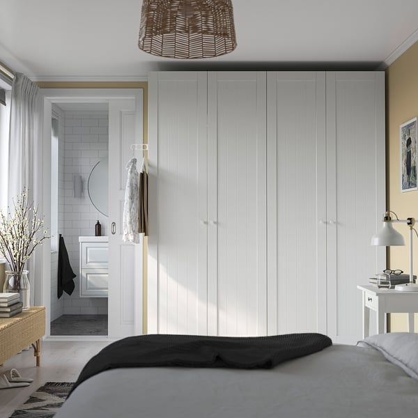 PAX / GULLABERG wardrobe combination, white/white, 200x60x236 cm