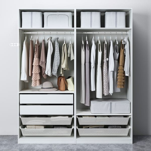 Ikea PAX / GULLABERG - Wardrobe combination, white/white,200x60x236 cm